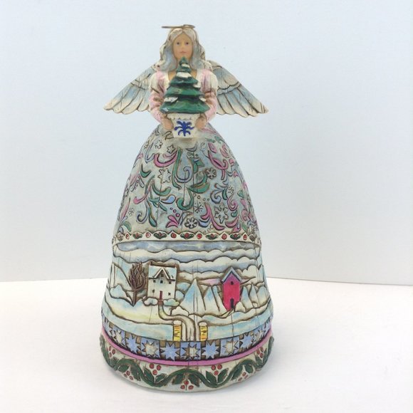 Jim Shore 2004 Heartwood Creek Angel "Landscape Sleeps" Winter Scene - Picture 1 of 15